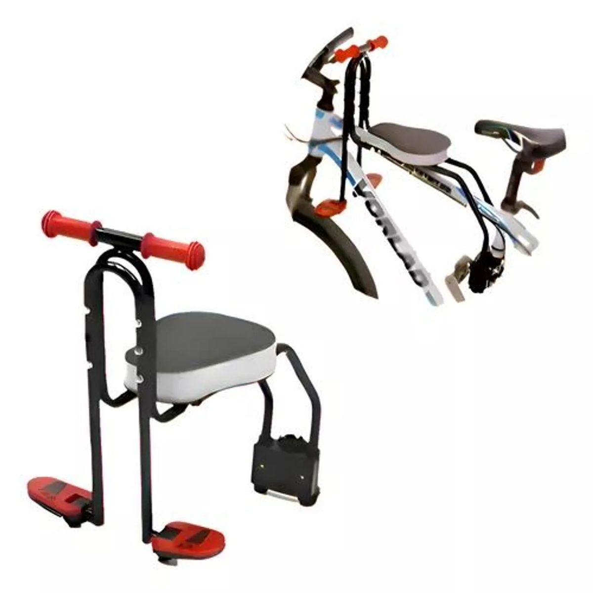 GENERICO - Silla Delantera Para Niños En Bicicleta Plástica roja