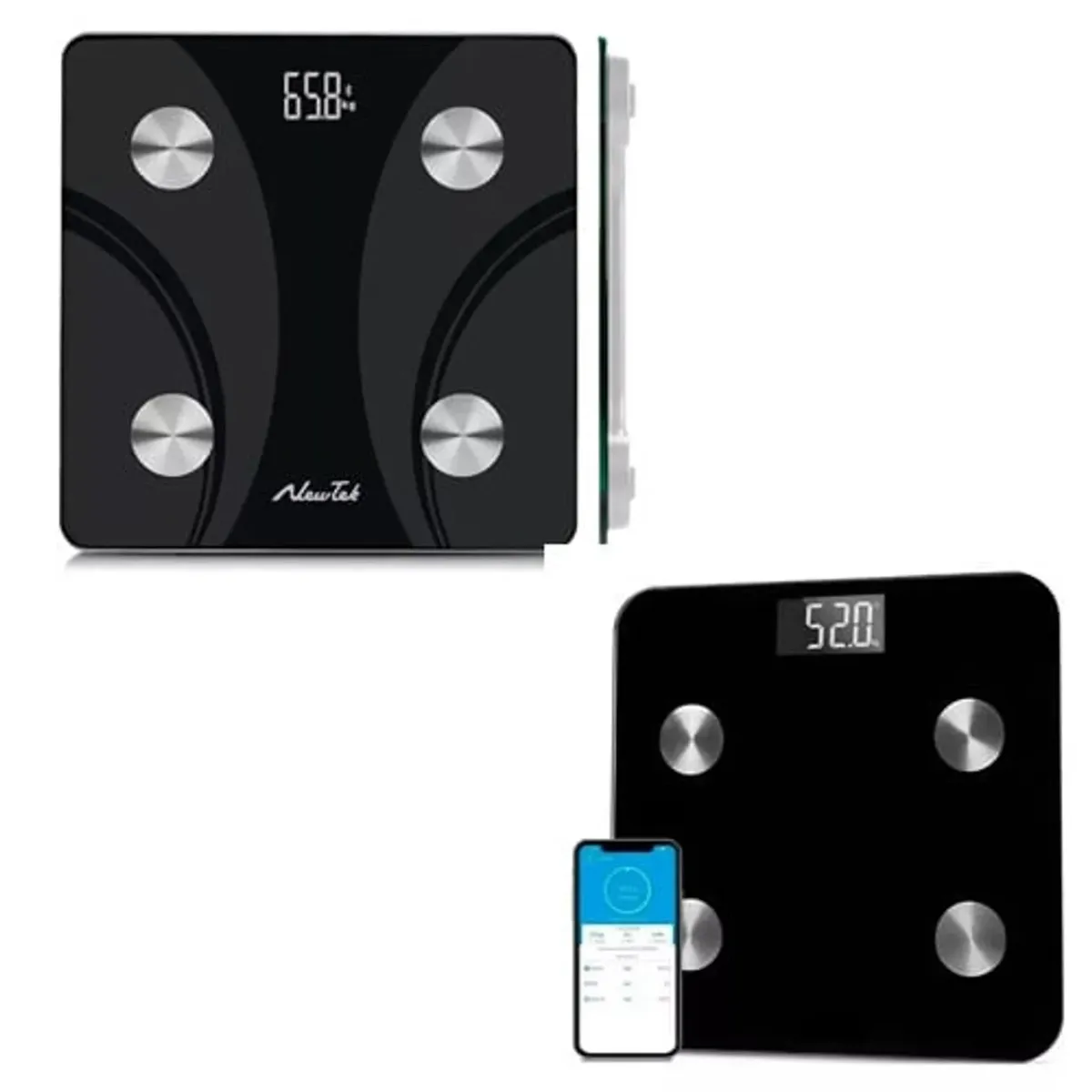 GENERICO - Balanza Digital De Baño Hasta 180 Kg Bluetooth color negra
