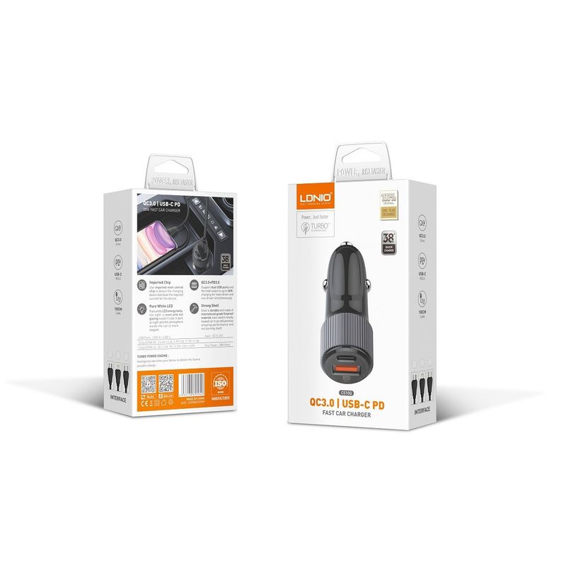 LDNIO - Cargador de Auto LDNIO C510Q