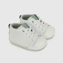 COLLOKY - Zapatilla Urbana Caña Alta Blanca de Bebé talla 14 a 18