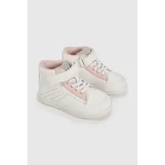 COLLOKY - Zapatilla Urbana Blanca Caña Alta con Velcro talla 21 a 27