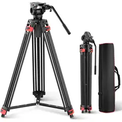 NEEWER - Trípode de Video TP37 187 cm Cabezal Fluido
