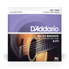 DADDARIO - Set Cuerdas Guitarra Acústica 80/20 Blandas Ej13