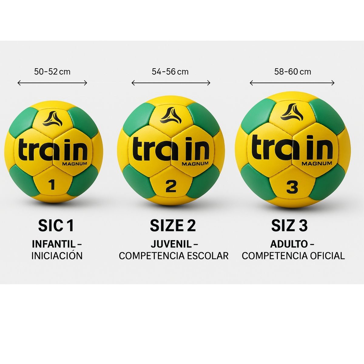 TRAIN - Pelota Handball Balon Balonmano Handbol N1 Train Magnum Grip