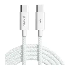 KBOD - Cable de Carga y Datos Trenzado Nylon 1mt CBO15 Tipo C Blanco