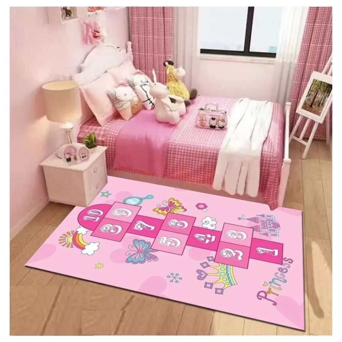 BY MARIA - Alfombra Lisa Infantil Diseño Princess 120x160CM