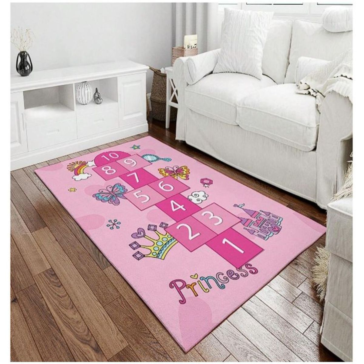 BY MARIA - Alfombra Lisa Infantil Diseño Princess 120x160CM