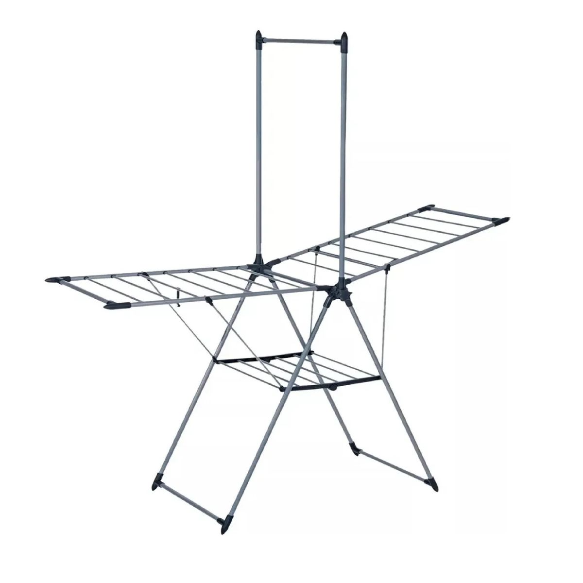 GENERICO - Tendedero Plegable Acero Inoxidable Gris Oscuro