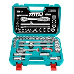TOTAL TOOLS - Kit Set Juego Dados Chicharra 1/2 25 Piezas Total Tht121251