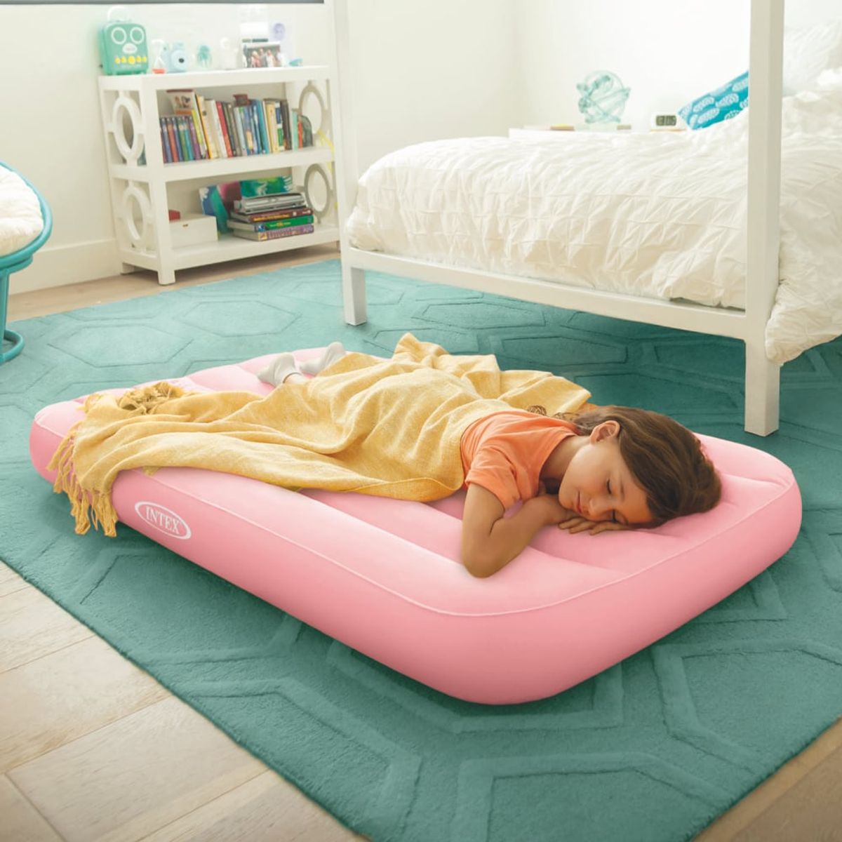 INTEX - Colchón Inflable Infantil Intex Cozy Kidz Airbeds Rosado