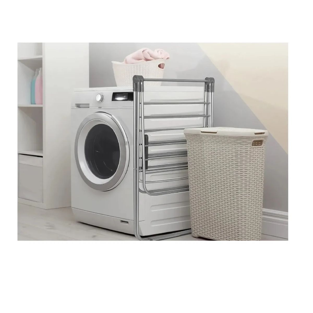 GENERICO - Tendedero Plegable De Aluminio Gris