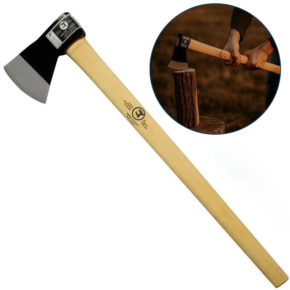 CASCO - Hacha Para Leña Casco Con Mango 4 1/2 Libras