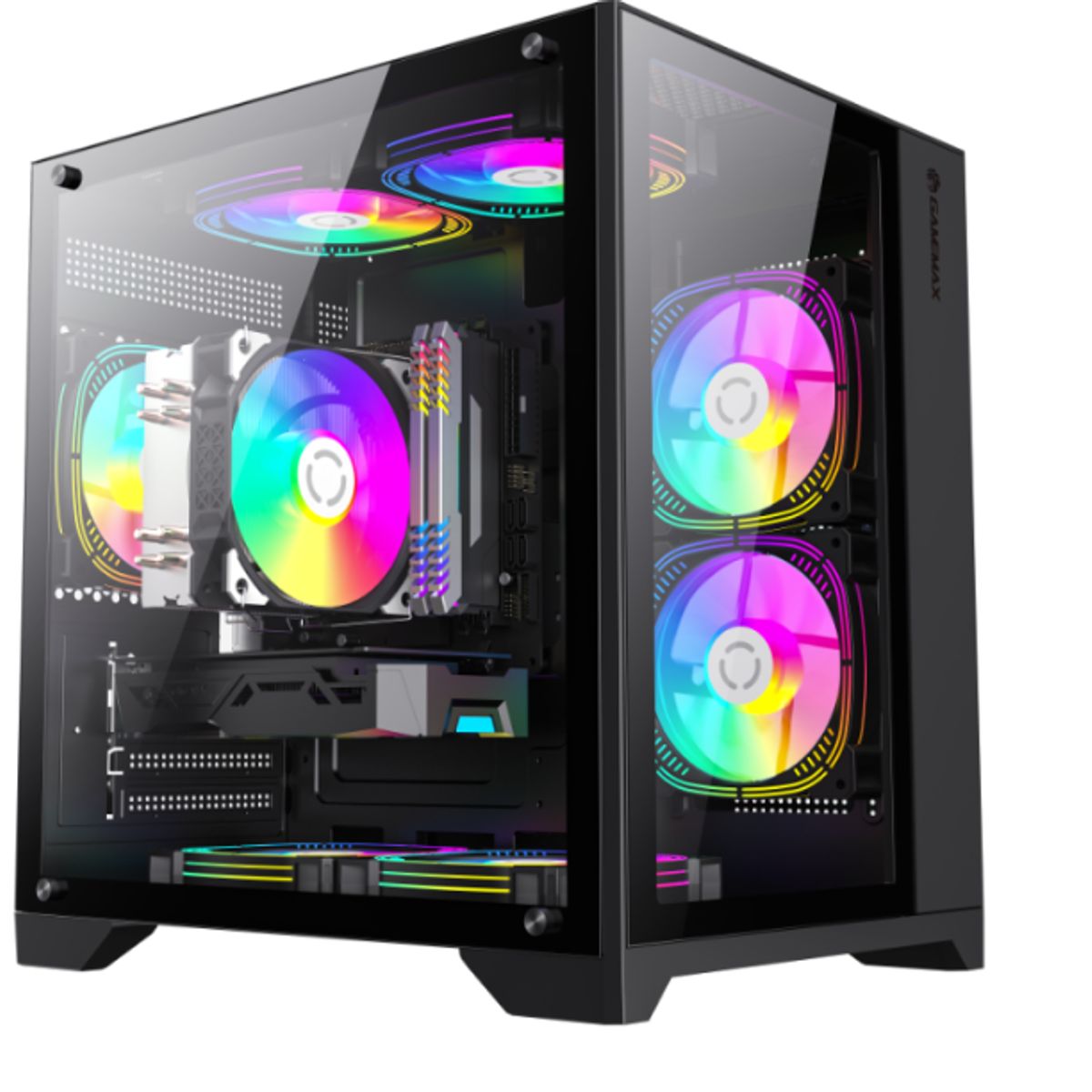 GAMEMAX - Gabinete - GameMax INFINITY MINI BK - S-Fuente