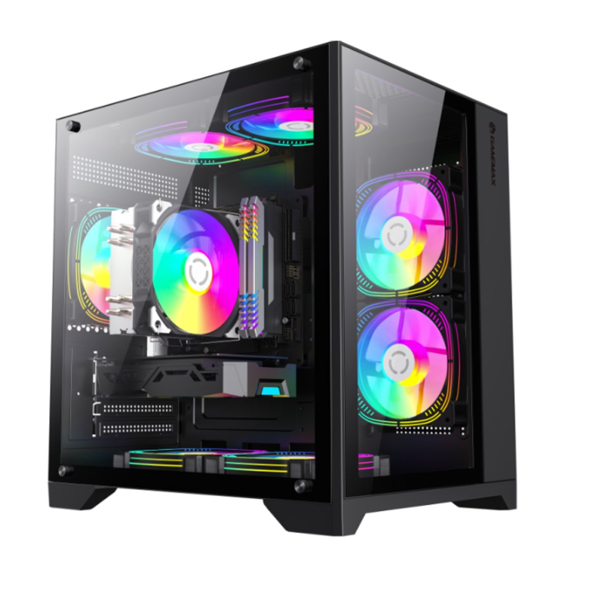 GAMEMAX - Gabinete - GameMax INFINITY MINI BK - S-Fuente