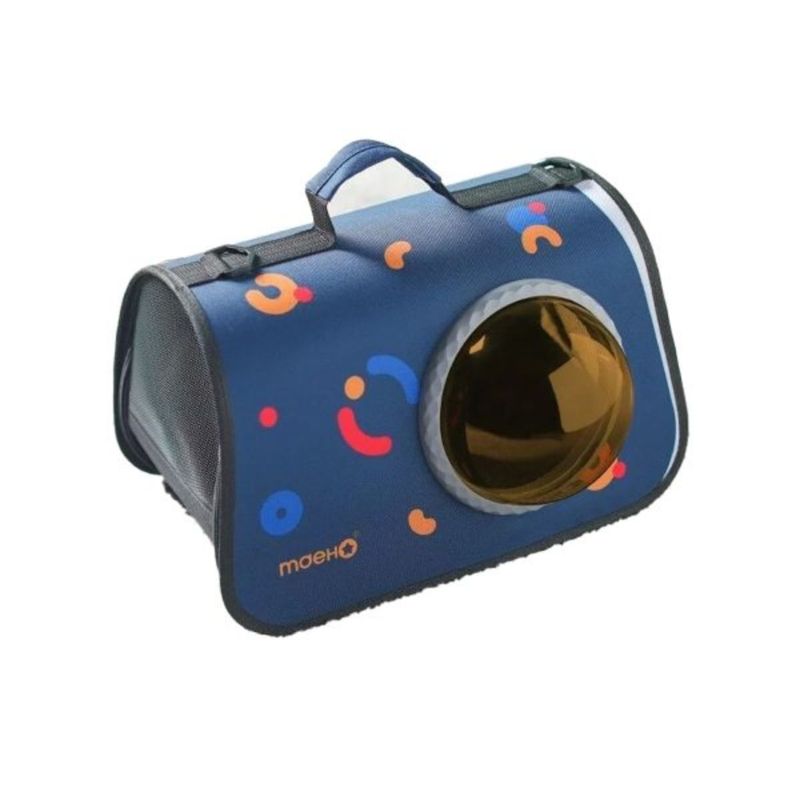 GENERICO - Bolso Transportador de Mascota Perro Gato con Cupula Azul