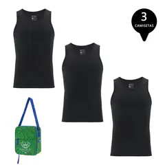 GIOVACCHINO - Pack de 3 Camisetas Sin Mangas Algodón Hombre Con Bolso de Regalo