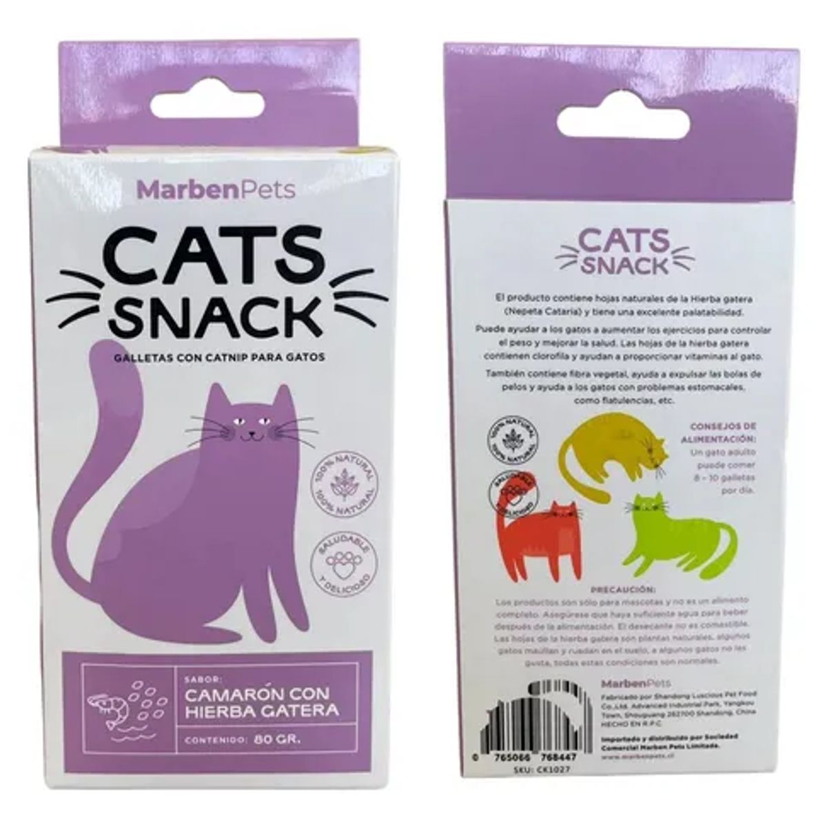 GENERICO - Snack Para Gatos Galletas Con Hierba Gatera Y Camarón 80g