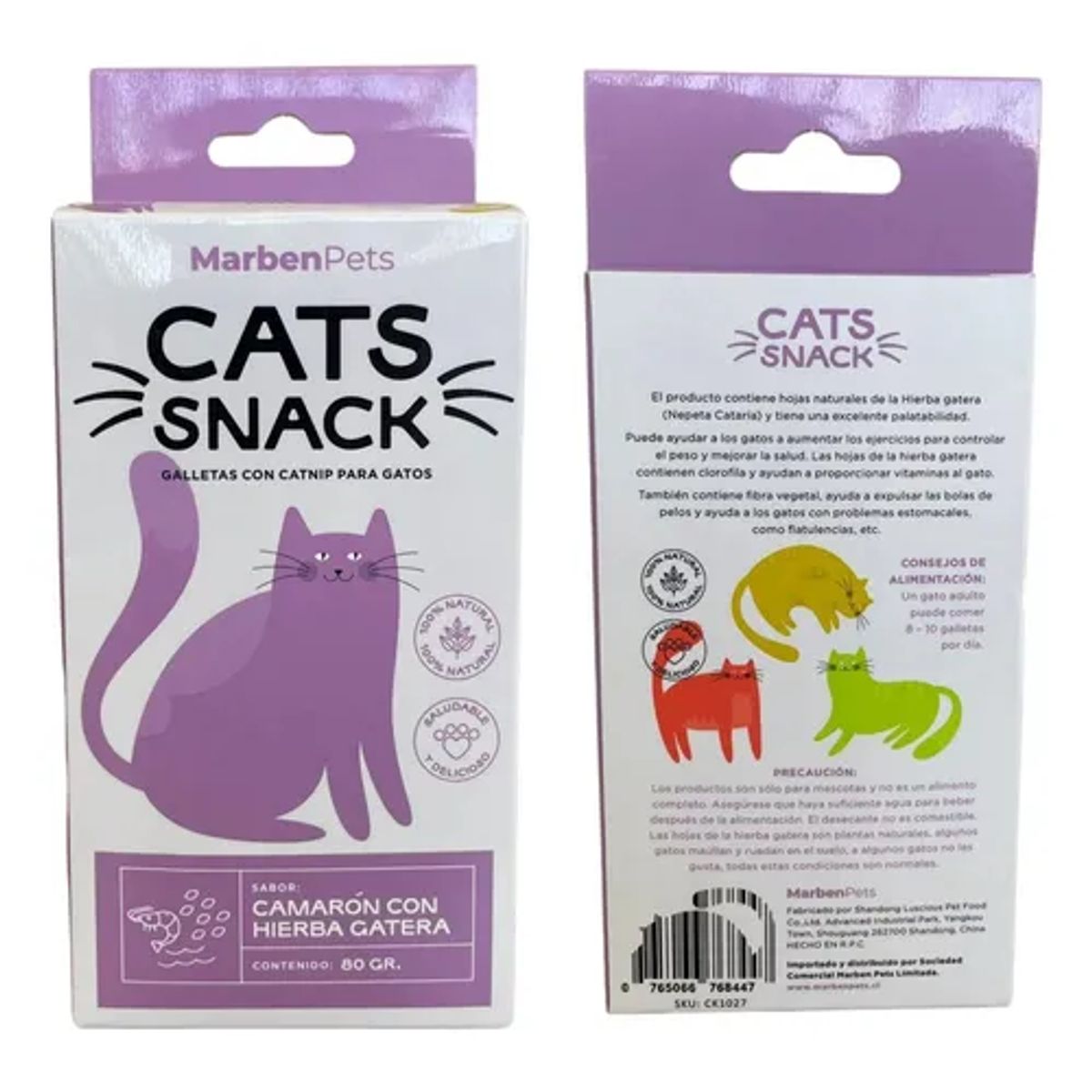 GENERICO - Snack Para Gatos Galletas Con Hierba Gatera Y Camarón 80g