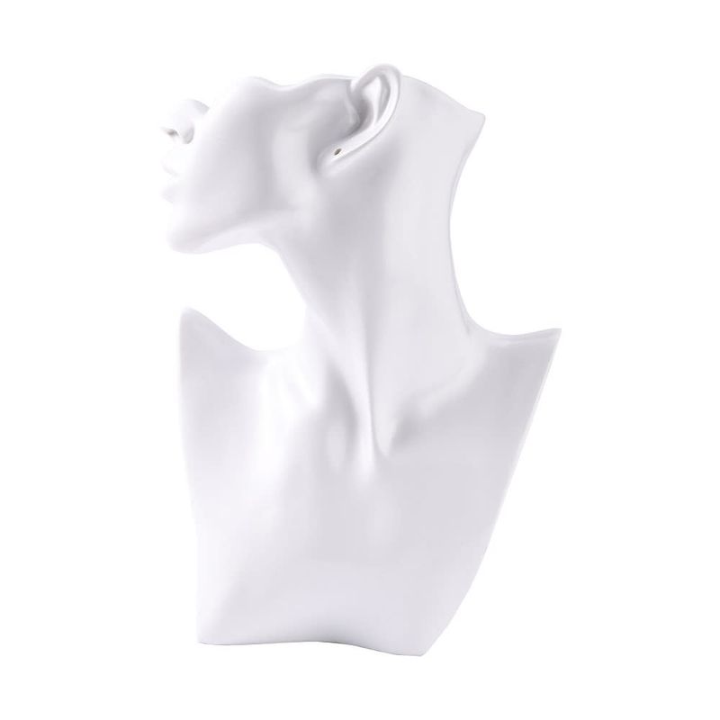 GENERICO - Exhibidor blanco forma busto mujer bisutería joyas