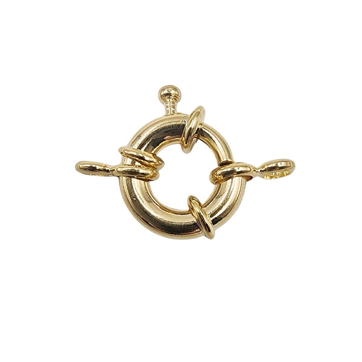 GENERICO - Broche timón 13mm con baño de oro 6 unidades