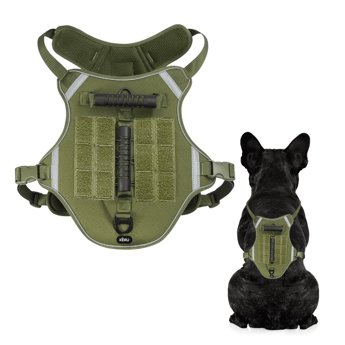 KERU - Arnes Reflectante Anti Tirones Verde Talla L