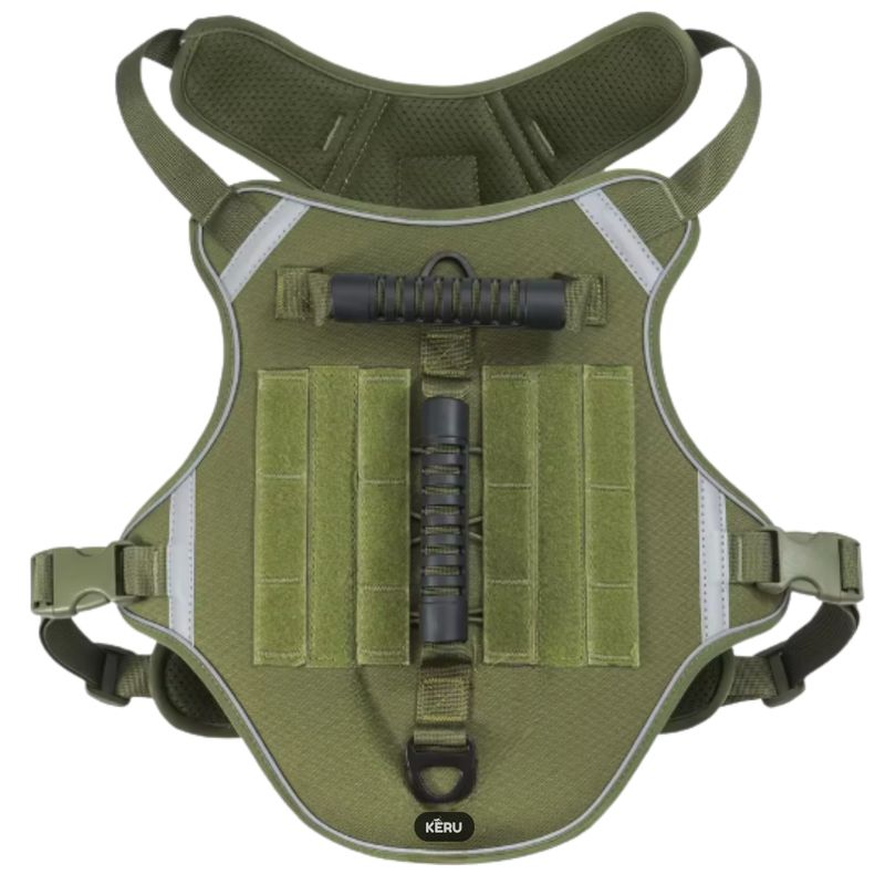 KERU - Arnes Reflectante Anti Tirones Verde Talla XL