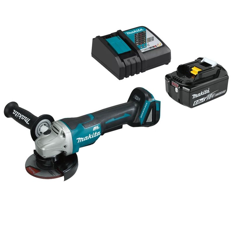 MAKITA - Esmeril Angular 4-12 Inalámbrico 18v Makita DGA455 6 Ah