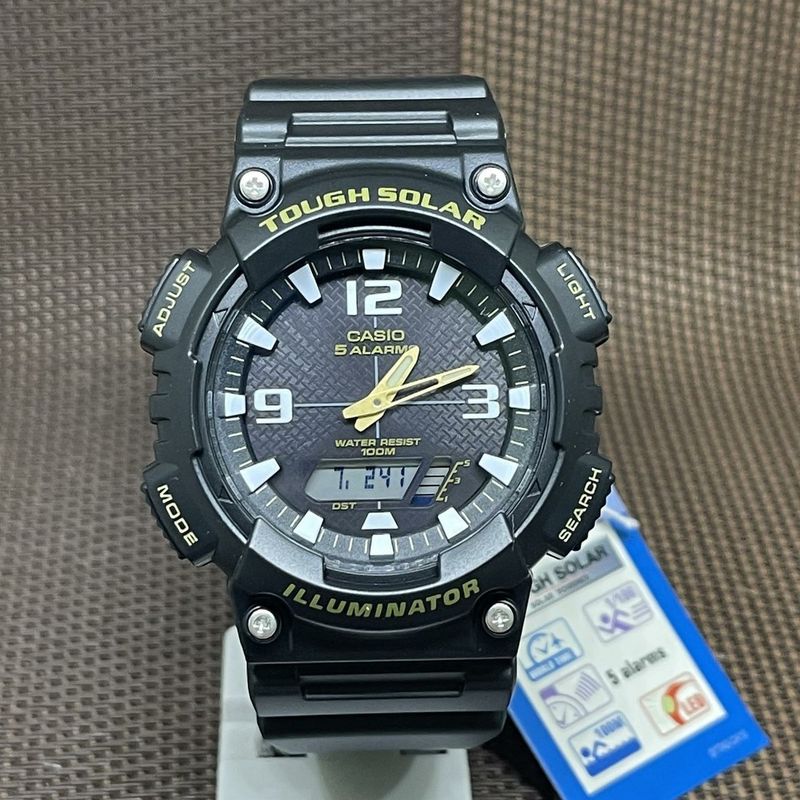 CASIO - RELOJ CASIO AQS810W-1B HOMBRE ANALOGO DIGITAL TOUGH SOLAR