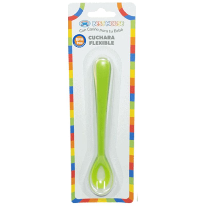 BEST HOUSE - Cuchara Flexible Para Bebé - Verde