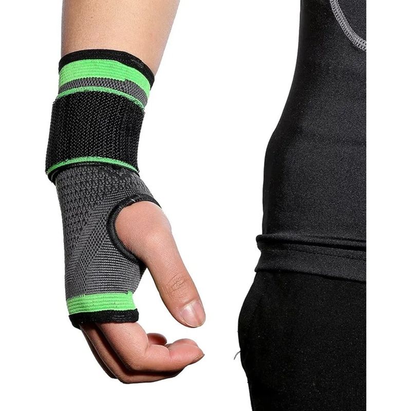 GENERICO - Muñequera Elastica Deportiva Soporte Venda Muñequera Velcro
