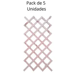GENERICO - Pack 5 unidades - Enrejado Madera 60x120 cm - sin marco