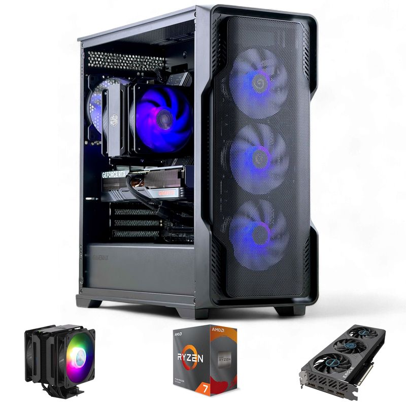 HYPERPC - PC GAMER Siege AMD RYZEN 7 5800XT 32gb 2Tb RTX 5060 Ti 16GB WiFi
