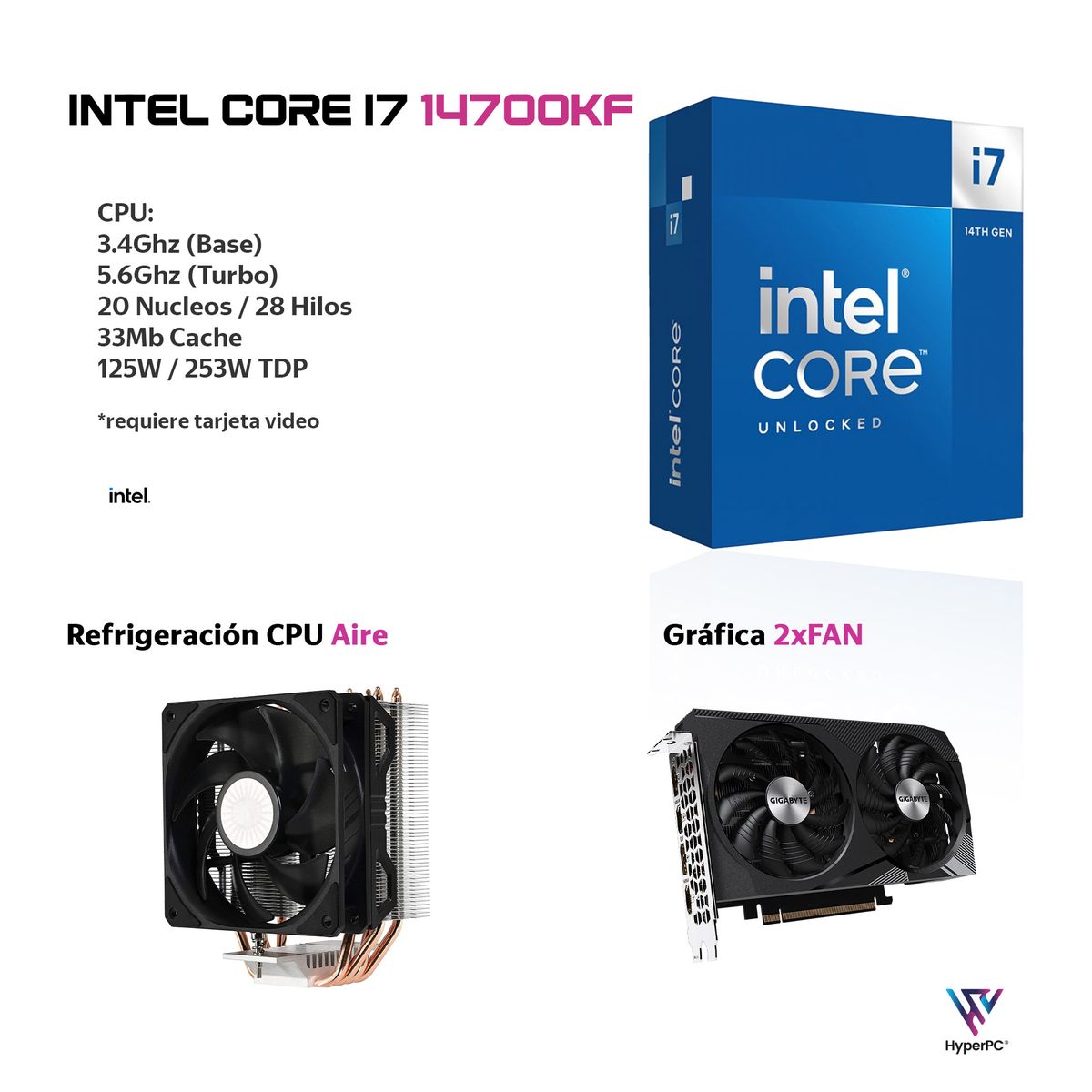 HYPERPC - PC Workstation Foto Ultra INTEL CORE i7 14700K 64Gb DDR5 2+2Tb RTX 5060 Ti