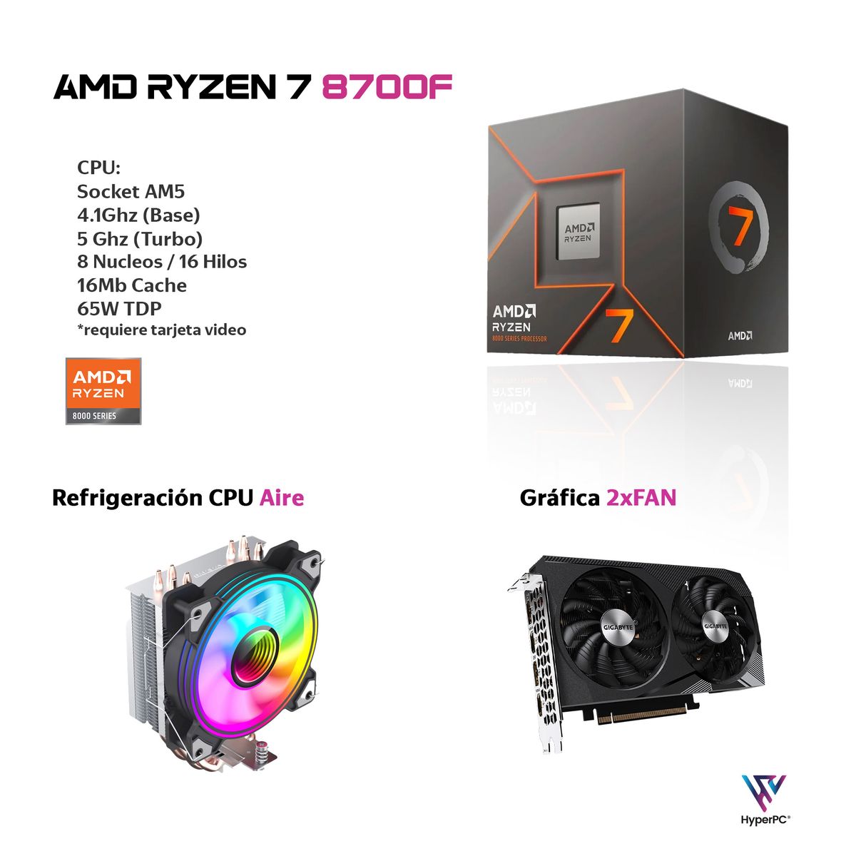 HYPERPC - PC Workstation Foto Ultra AMD Ryzen 7 8700 32Gb DDR5 2+2Tb RTX 5060 Ti