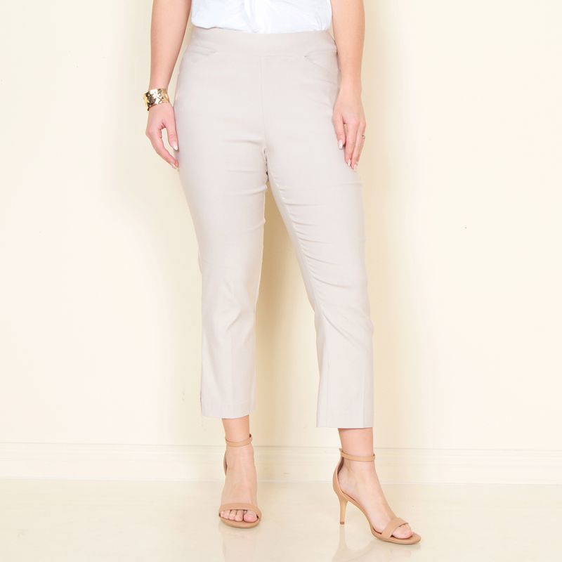 WADOS - PANTALON CROP TIRO ALTO SOLID PRETINA ELASTICA
