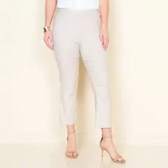 WADOS - PANTALON CROP TIRO ALTO SOLID PRETINA ELASTICA