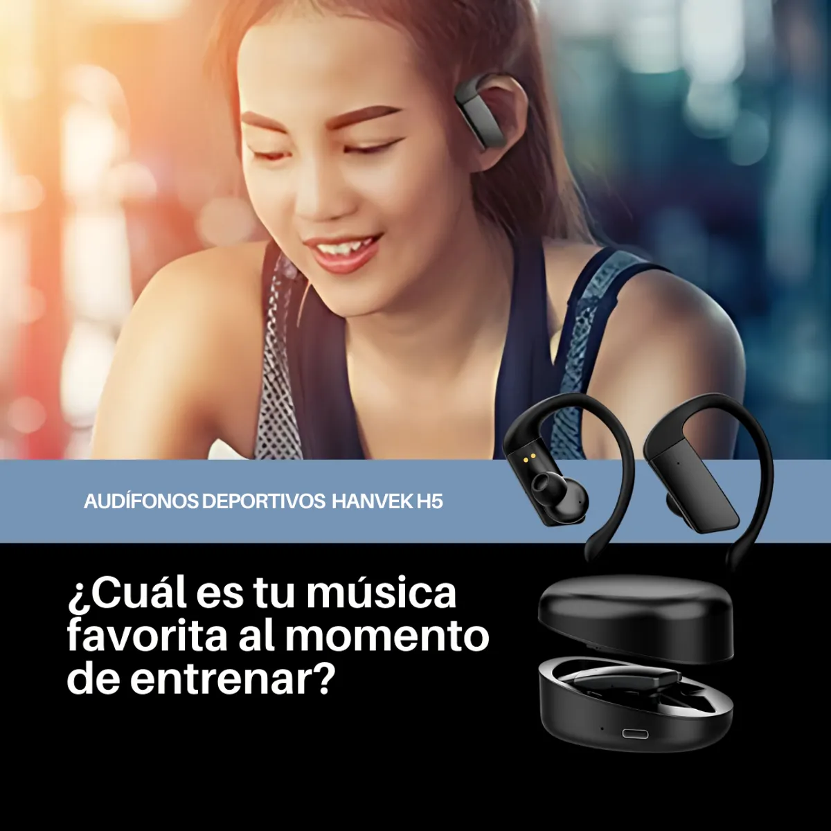 HANVEK - Audífonos deportivos Bluetooth Hanvek H5