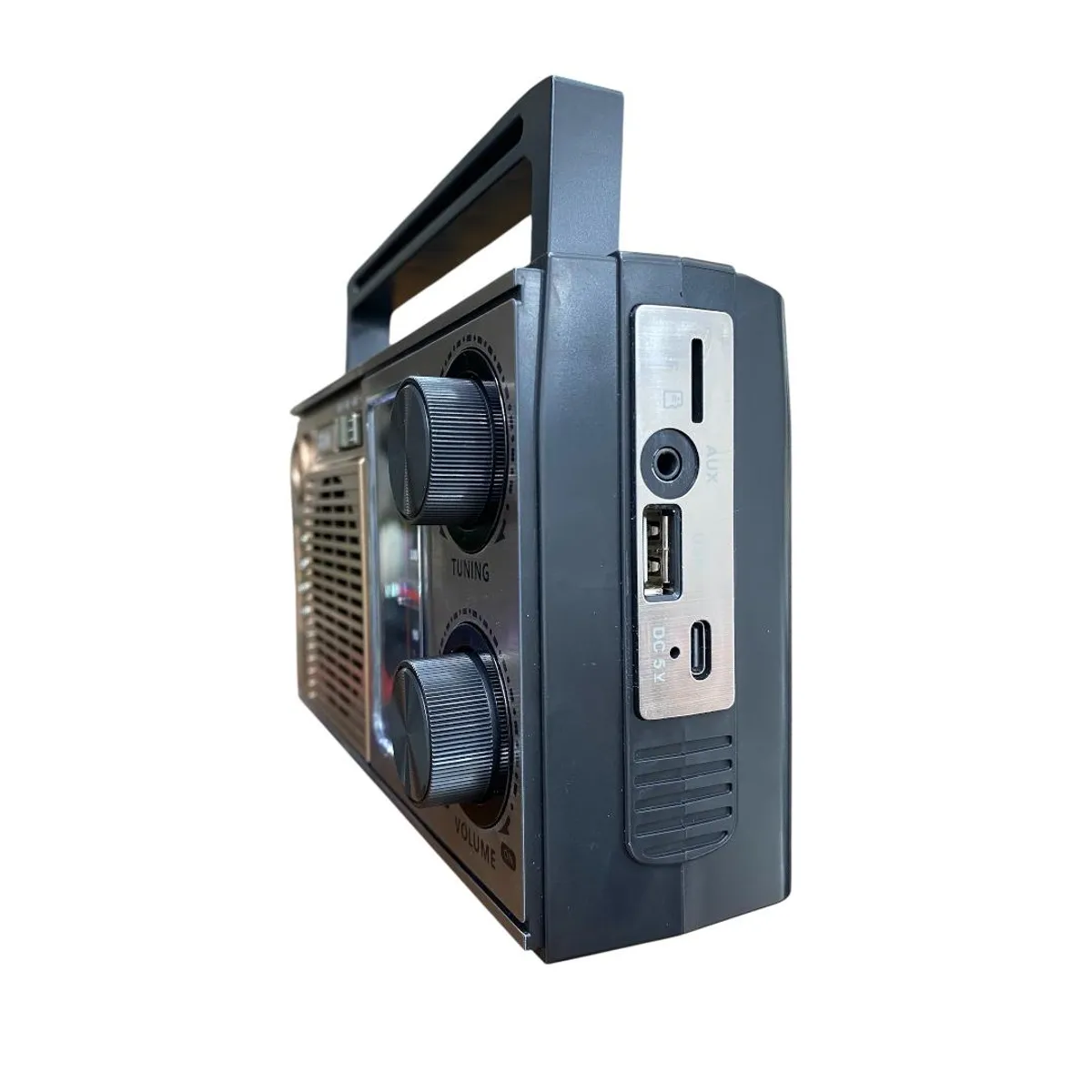 GENERICO - Radio Parlante Am Fm Bluetooth Portátil Carga Solar y Luz Usb