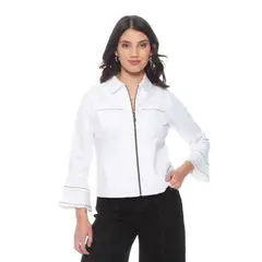 WADOS - CHAQUETA MANGA LARGA CON APLICACION Y CIERRE EN DELANTERO