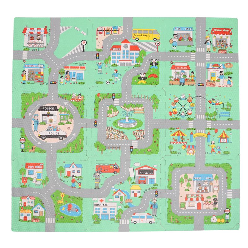 INFANTI - Alfombra Mat Eva Pista Ciudad 9 Pz Infanti