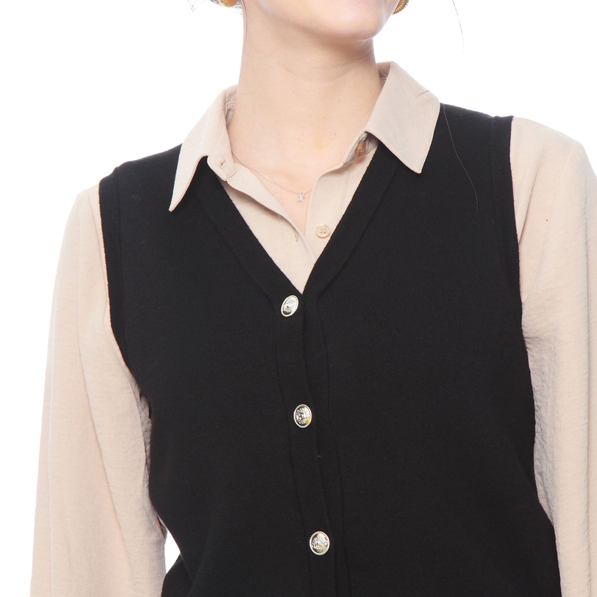 WADOS - CHALECO SIN MANGA ABOTONADO EN DELANTERO