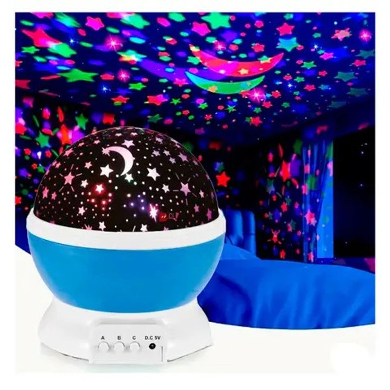MOVI - Lámpara LED Espantacucos Proyector Luz y Estrellas para niños