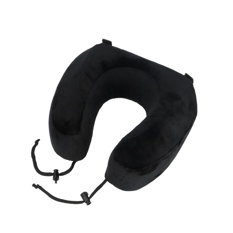 SAXOLINE - Almohada Cervical Enrollable para Viaje Saxoline Negro