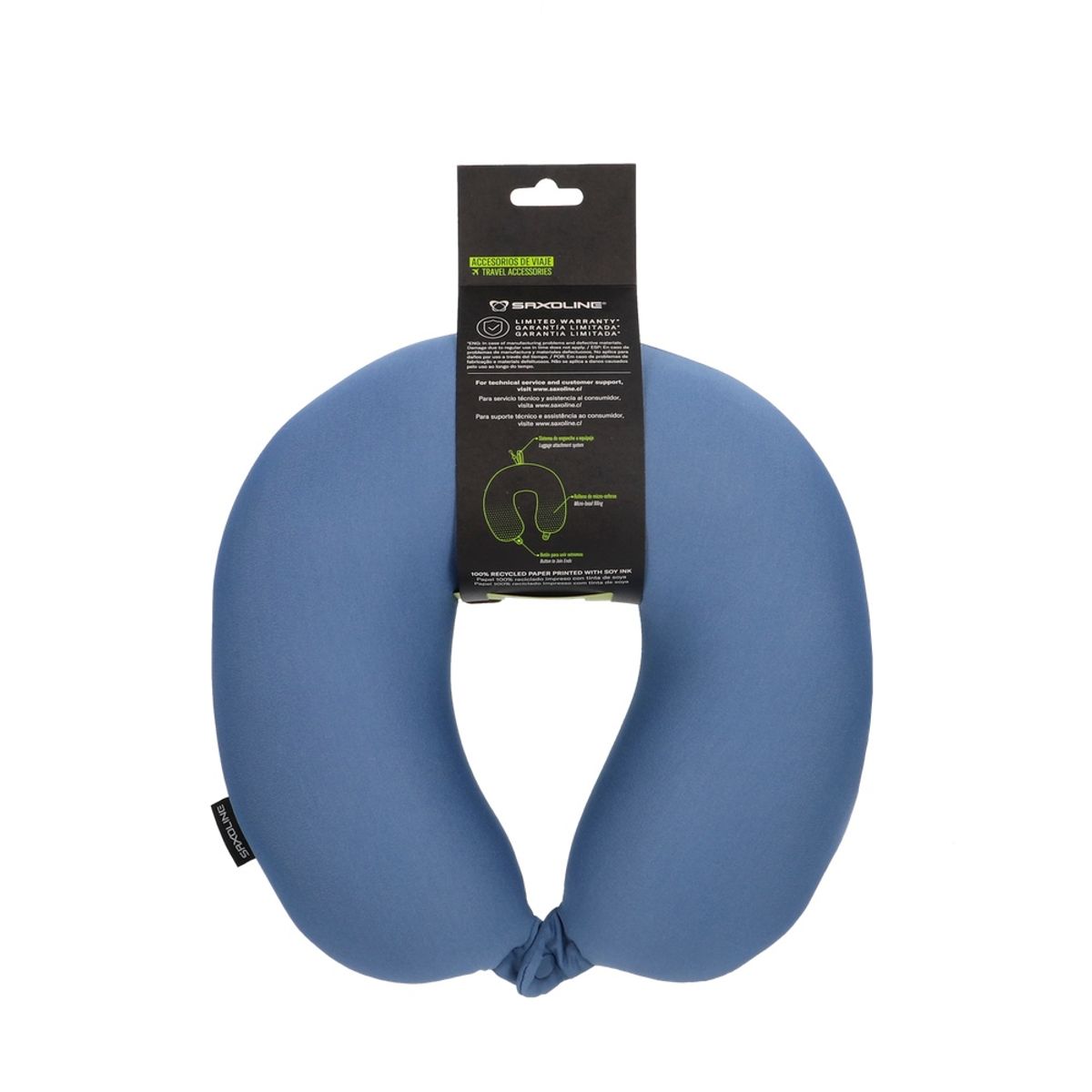 SAXOLINE - Almohada Cervical Inteligente para Viaje Saxoline Azul