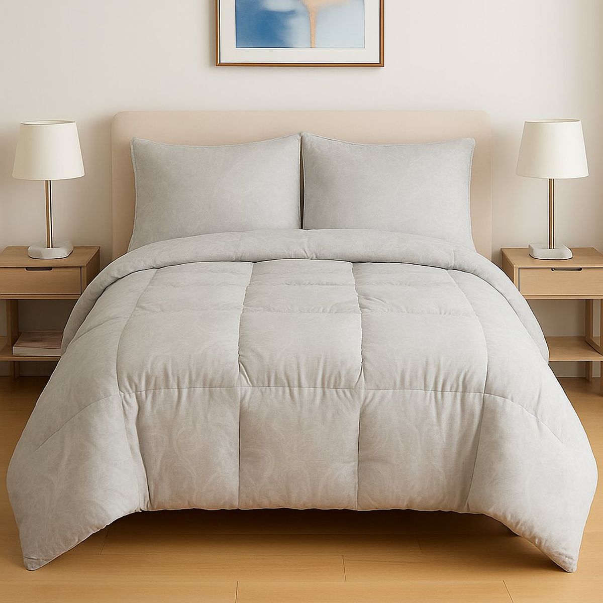 ANNGEBUT - Edredón Acolchado 1.5 Plazas – Diseño Clásico