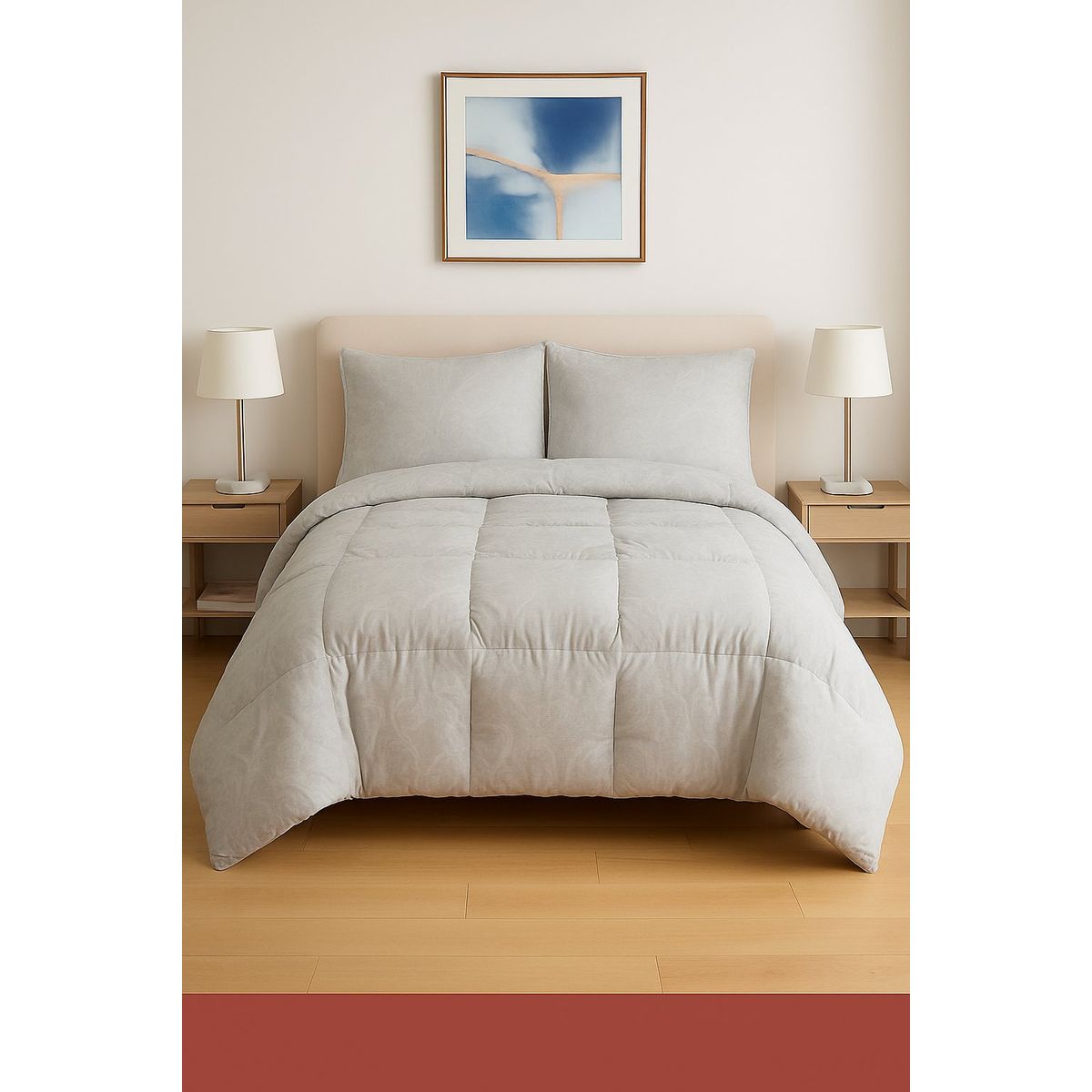 ANNGEBUT - Edredón Acolchado 1.5 Plazas – Diseño Clásico