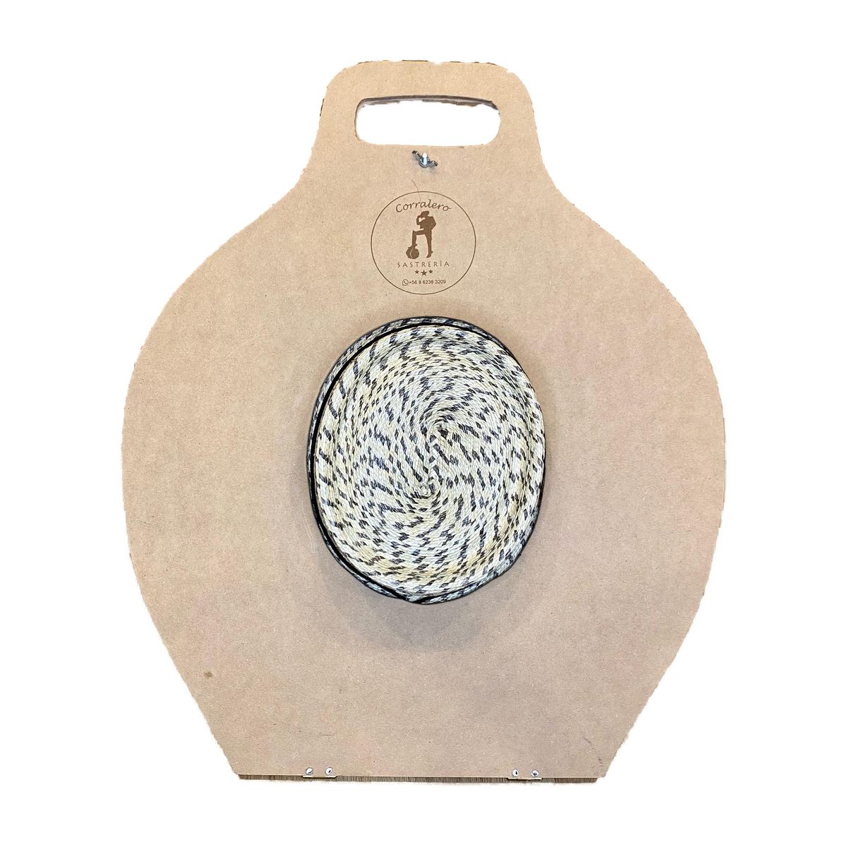 CORRALERO SASTRERIA - Chupalla de Huaso Fina Jaspeada Tradicional con Porta Sombrero