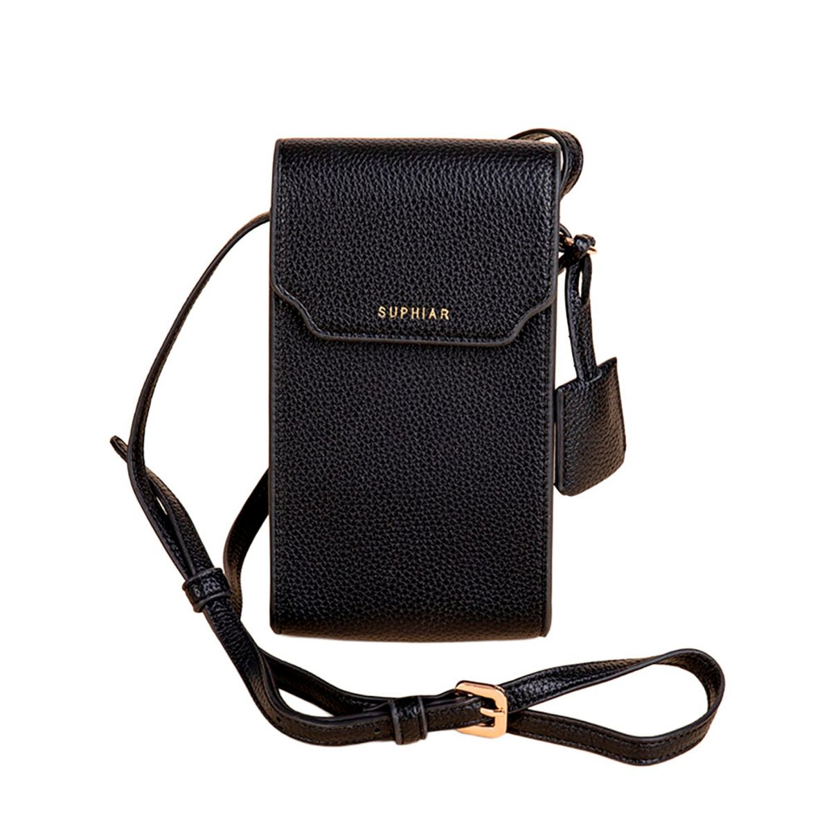 GENERICO - Cartera Mini Bolso Para Celular Negro