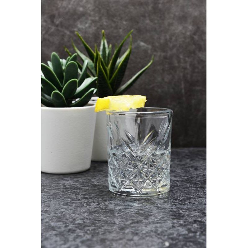 MI DECO HOME CADA DETALLE IMPORTA - SET CON 4 VASOS VIDRIO SHOT 60CC LÍNEA TALLADA ORIGINAL