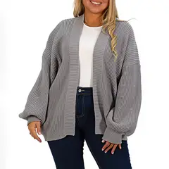 MPROPIA - Cárdigan mujer lana mujer manga globo Oversize colores